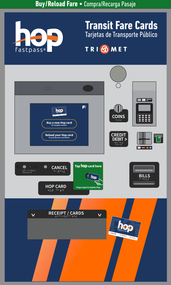 photo of a Hop card vending machine