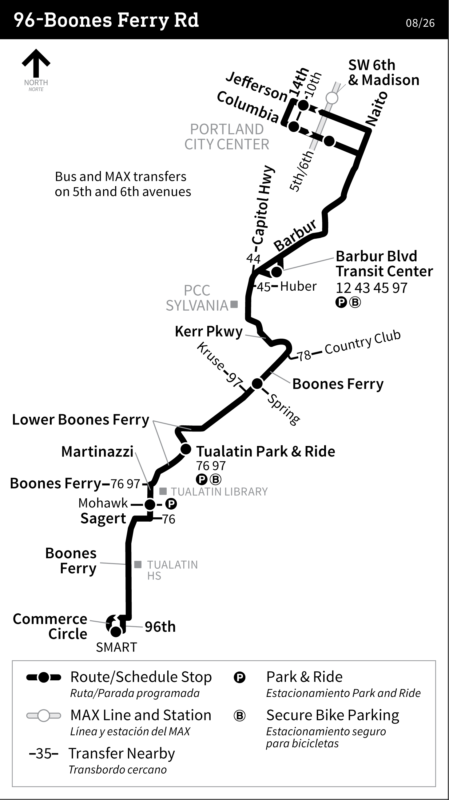 Bus Line 96 route map