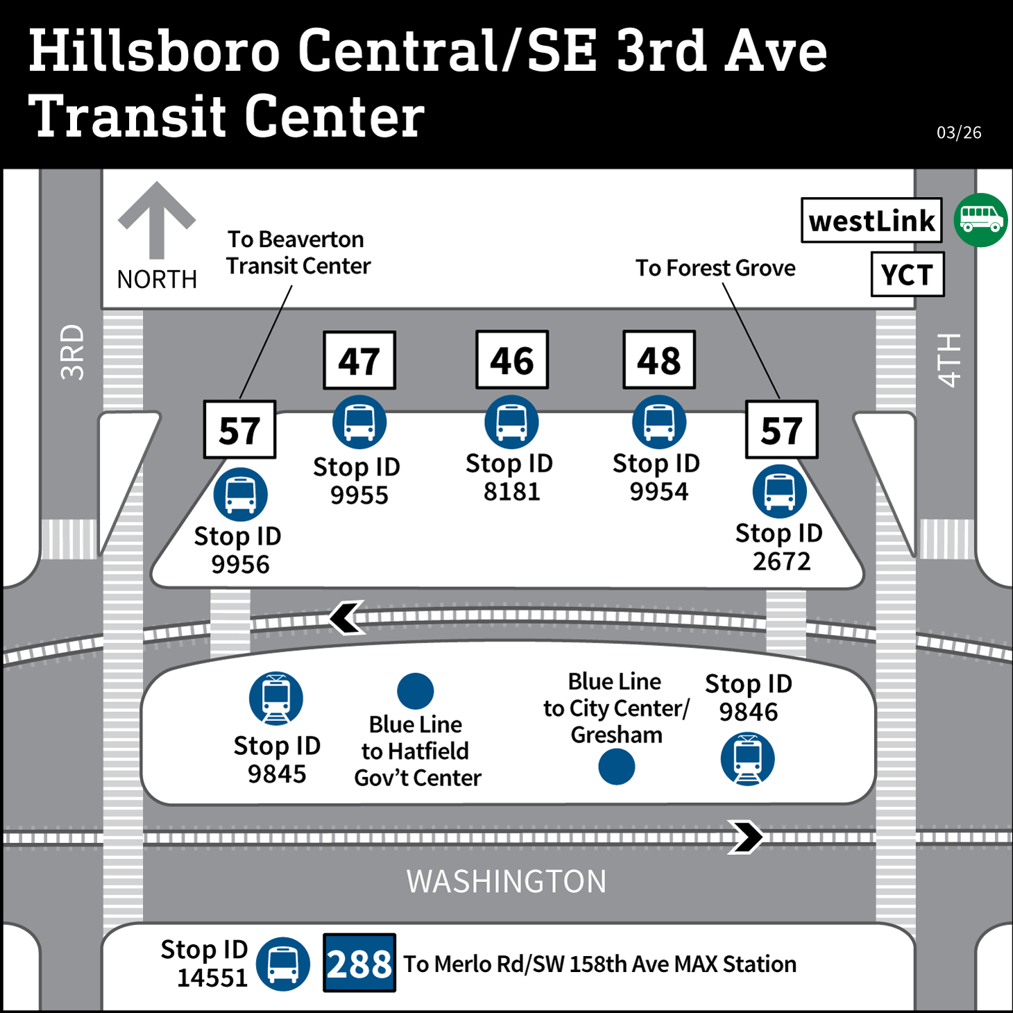 Map of Hillsboro Transit Center